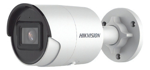 Camara Ip Bala 8 Mpx 40m Ir Hikvision Poe Micrófono Acusense Color Blanco