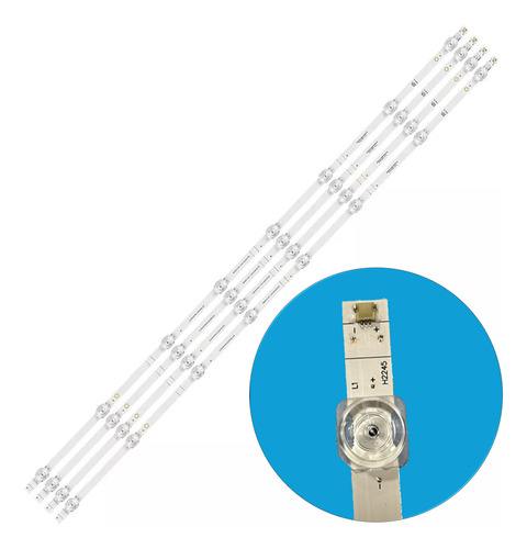 4 Tiras Con 8 Leds Para 50a6g 50a65hv