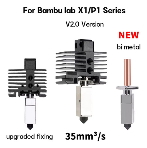 Kit Upgrade Hotend Atualizado Bambu Lab X1 X1c P1p P1s