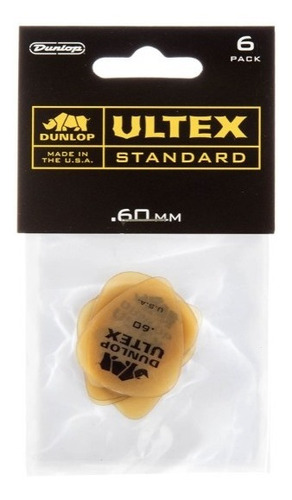 Uñetas Jim Dunlop 421.p 60mm Ultex Standar 6 Unidades