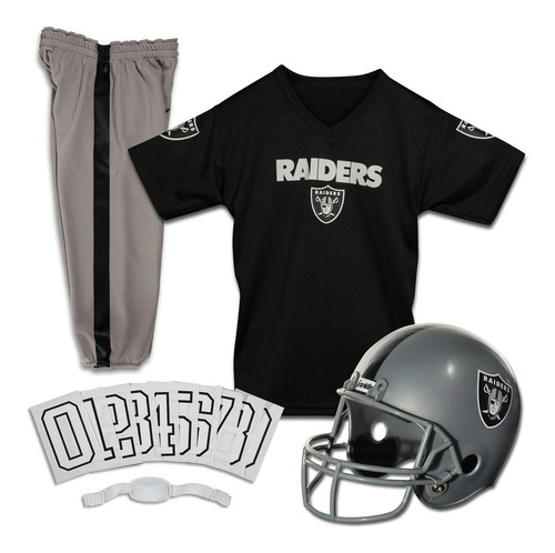 Uniforme / Disfraz De Nfl Super Bowl Raiders Para Niños