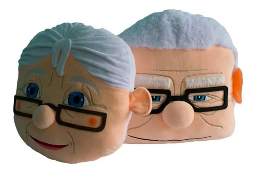 Set X2 Pareja Abuelos Up Cojines 40cm Peluche Carl Ellie