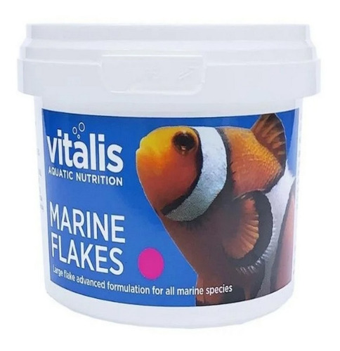 Ração Flocos Para Peixes Marinhos Marine Flakes 22g Vitalis