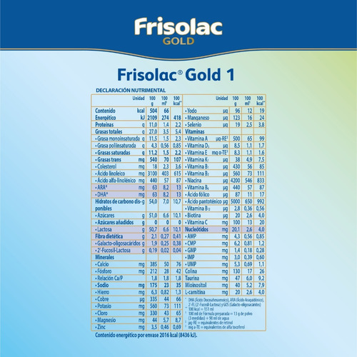 Frisolac Gold 1 (0-6 Meses) Lata C/ 400 Gr