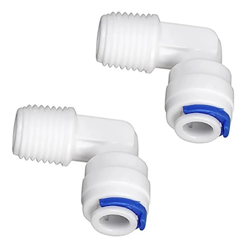 2x Conector Cotovelo Macho Mang 1/4 Rosca 1/8 Engate