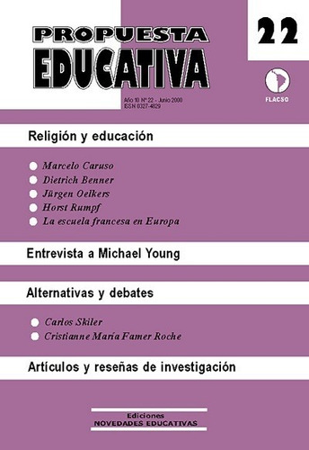 Revista Propuesta Educativa Nº22 - Caruso, Benner  Y Otros