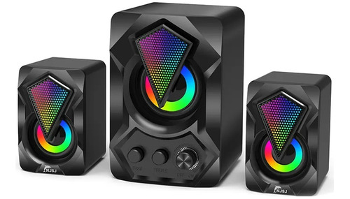 Parlantes Subwoofer Con Luz Led Rgb Para Pc,laptop,celular