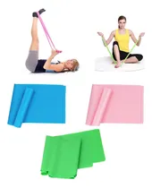 Comprar 3 Bandas Ligas Elásticas Ejercicios Pilates - Kit 3 Niveles.