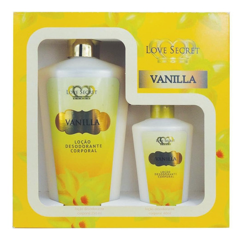 Kit Loção Creme Corporal Vanilla Love Secret 60 Ml + 250ml