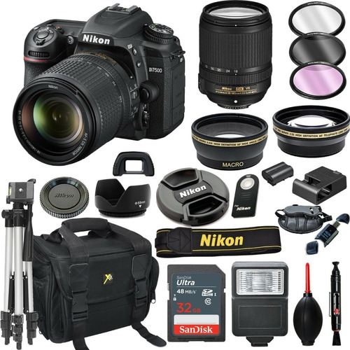 Cámara Nikon D7500 Lente 18-140mm En Kit Garantía 12 Meses