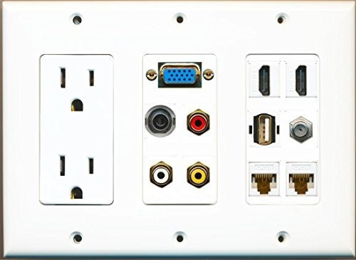 Riteav 2 Hdmi 2 Cat6 35 Mm Rca Compuesto Coaxial Usba Svga T