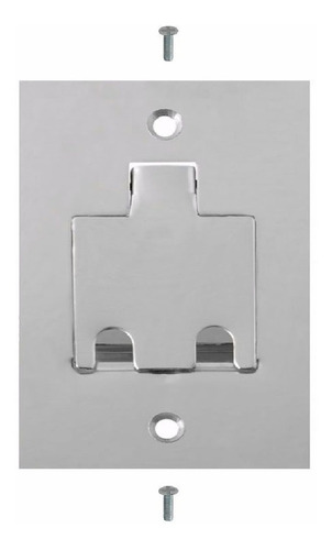 Placa Tomada De Piso Rede - 4x2 - Aço Inox - Espelho Piso