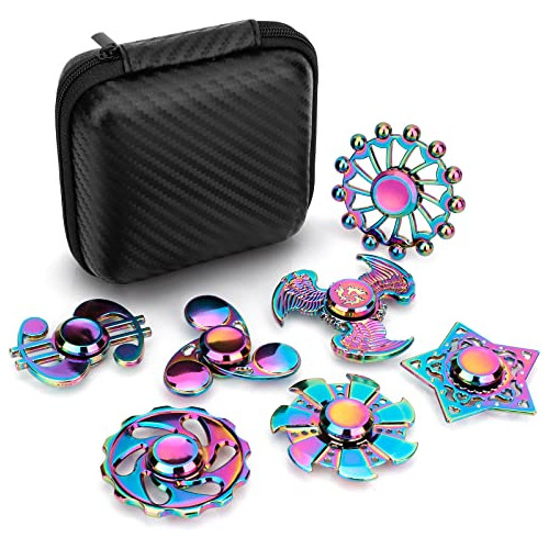 Fidget Toy Set Fidgets Spinners Rainwbow Finger Hand Sp...