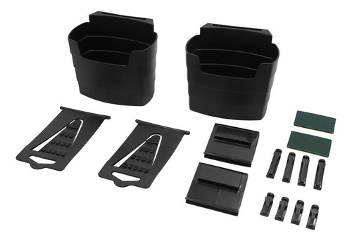 2 Vaso Rectangular Plastico Negro Multiuso Para Patata