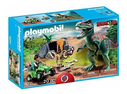 Playmobil Explorer Quad avec T-Rex Multicolore