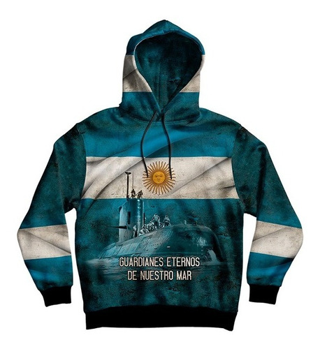 Buzo Hoodie Argentina Homenaje Al Submarino Ara San Juan