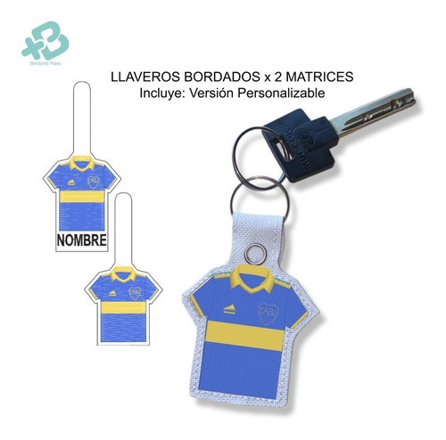 Matriz Diseño Bordado Boca Junior Llavero Camiseta Brother