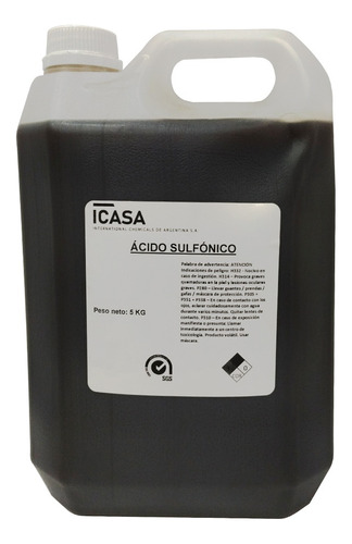 Acido Sulfónico 90% 5lt P/ Detergentes Calidad Premium Icasa