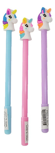 Boligrafo Punta Microfibra Tinta Azul Unicornio (x12) Trendy Exterior Multicolor
