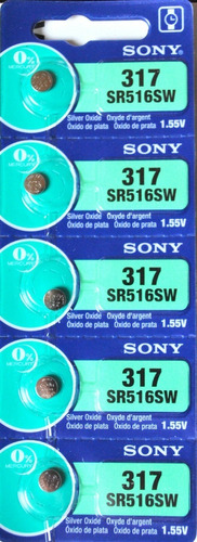 Pila Batería Sony 317 (sr516sw) 1.55v Original Pack X 5