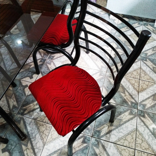 Juego Comedor De Mesa + 6 Sillas Vidrio Templado - Impecable