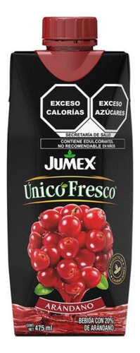7 Pza Bebida Jumex Único Fresco De Arándano 475 Ml