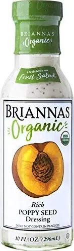 Briannas Organic Rich Poppy Seed Dressing, 10 Fl Oz