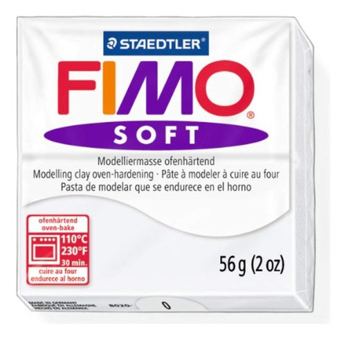 Staedtler Fimo Soft White (0) Horno Horno Moldeado Arcilla M