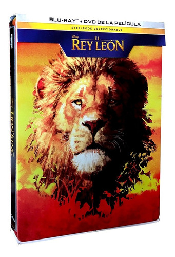 El Rey Leon 2019 Steelbook Disney Pelicula Blu-ray + Dvd