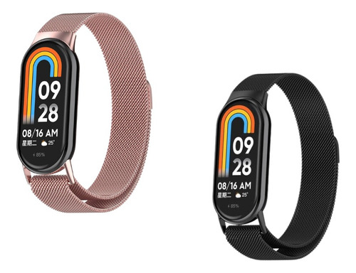 Correa Metal Fino Milanesa Compatible Con Xiaomi Mi Band 8