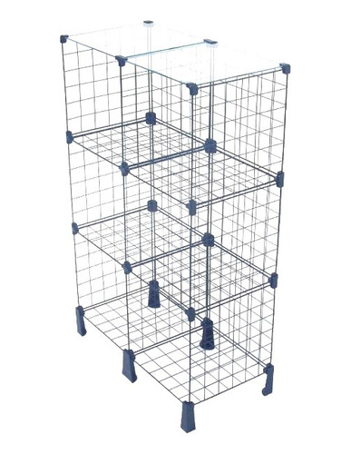 Estante Aramada Com Tampo De Vidro 0,60 X 1,00 X 0,30 Cor Preto