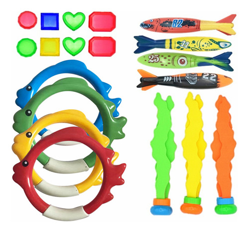 Set De Juego De Piscina Con Torpedos De Buceo Para Niños, 19