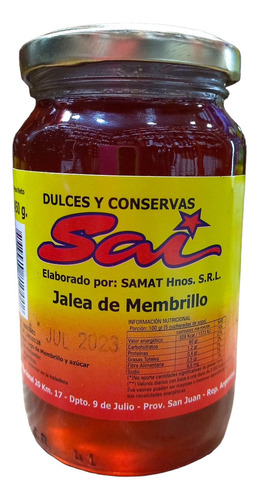 Jalea De Membrillo Sai X 450g 