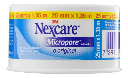 Fita Micropore Branca Nexcare 25mm x 1,35m