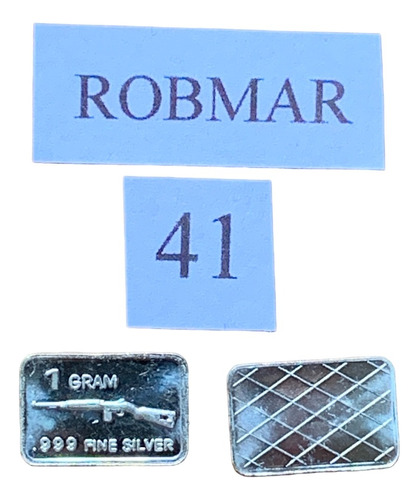Robmar-moneda N°41-1 G.plata 999-fucil Antiguo +estuche 3d