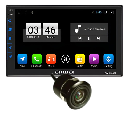 Radio Auto 2 Din Android Pantalla 7'' Hd 2gb + 32gb Aiwa Aw-a505bt