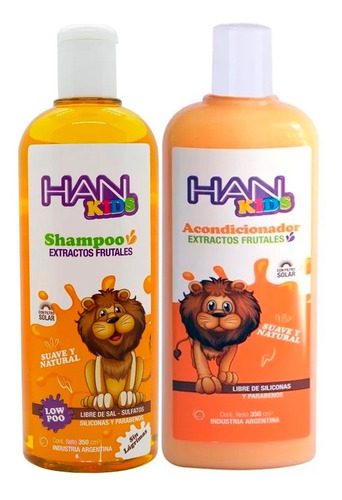Han Kids Shampoo + Acondicionador Infantil Niños X 350 Ml