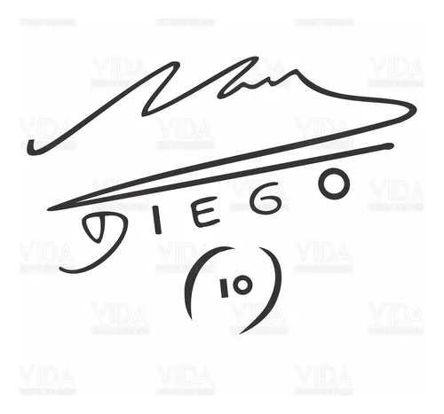 comprar Calco Vinilo Diego Maradona 10 Firma Argentina Mundial Auto
