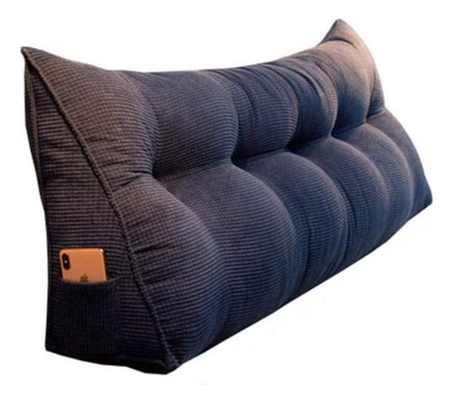 Almohadon Lectura Respaldo De Cama Capitone 180x50 Bucle