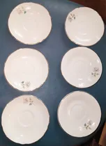 Comprar Lote 6 Platos Porcelana Sajonia 12 Cm Motivo Floral 