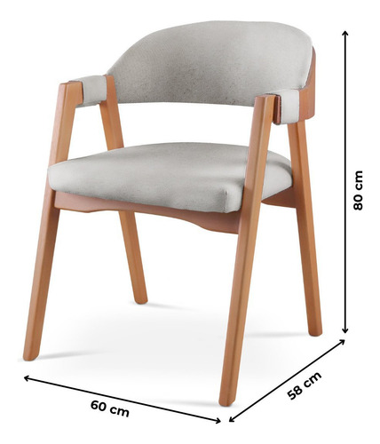 Cadeira Para Mesa De Jantar Gaia Wt