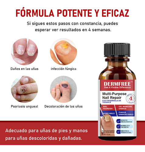 Dermfree Para Uñas Gruesas, Dañadas Y Decoloradas 30ml