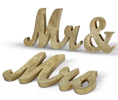 letras de madera grandes decorativas MR & MRS decoracion de boda