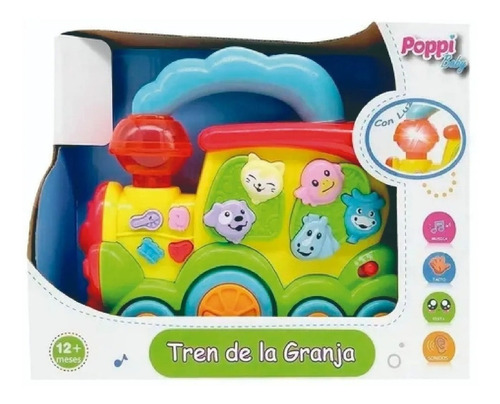 Imagen 1 de 4 de Tren Infantil Interactivo Musical Didactico Animalitos Poppi