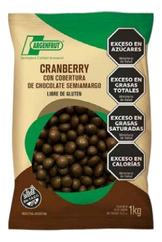 Cranberry C/cobertura De Chocolate Semiamargo Argenfrut X1kg