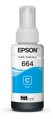 Botella De Tinta Epson 664 Cian T664220-al