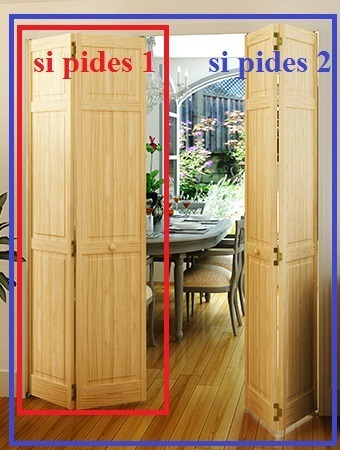 Imagen 3 de 10 de Plegable 2 Hojas Madera Vidriada 76 X 204 A 206 Alto
