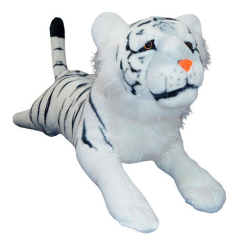 Tigre Real Blanco De Peluche 80 Cm. Original Phi Phi Toys