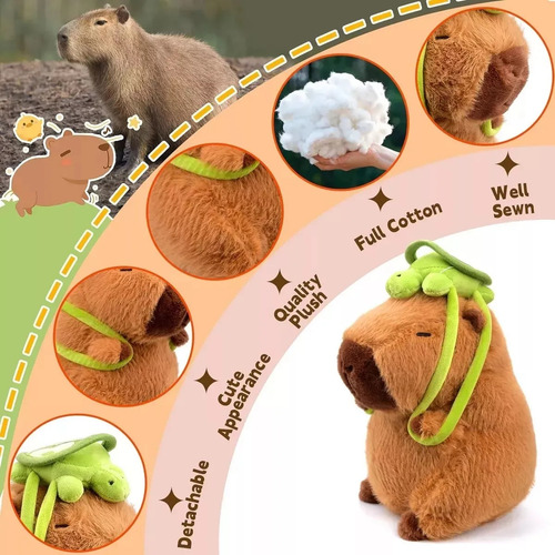 Peluche Capibara, Animal Capybara Niños Bebe Color Correa De Tortuga Correa De Tortuga