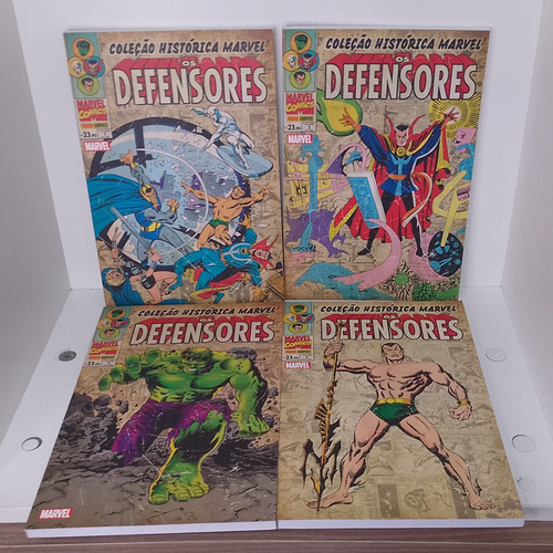 Hq Box Coleçao Historica Marvel Os Defensores Vol 1, 2, 3, 4